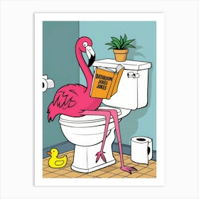 Pink Flamingo Art Print