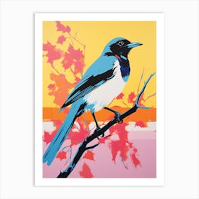 Andy Warhol Style Bird Magpie 5 Art Print