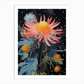 Surreal Florals Edelweiss 4 Flower Painting Art Print
