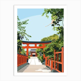 Kamakuras Tsurugaoka Hachimangu Japan 3 Colourful Illustration Art Print