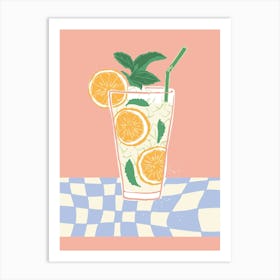 Food Illustration Long Island Iced Tea Preppy Contemporary Kitchen Art Print