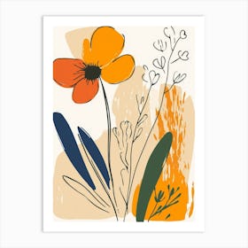 Abstract Floral Painting 48 Art Print