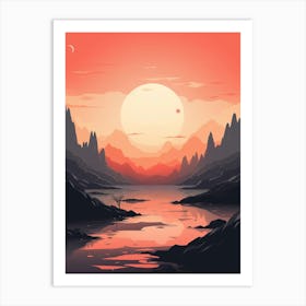 Alien Landscape Abstract Minimalist 6 Art Print