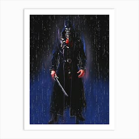 Corvo Attano Dishonored With Leather Trench Coat Art Print