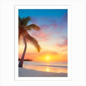 Sunset on a Tropical Beach 9 Art Print