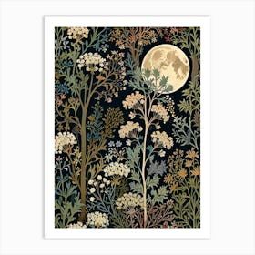 William Morris Moonlight In The Forest 36 Art Print