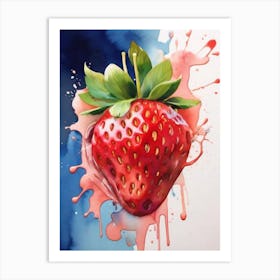 Strawberry Painting Art Print