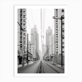 Busan, South Korea, Black And White Old Photo 3 Art Print