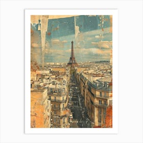 Retro Paris Kitsch Collage 1 Art Print