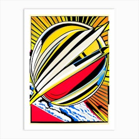 Saturn Bright Comic Space Art Print