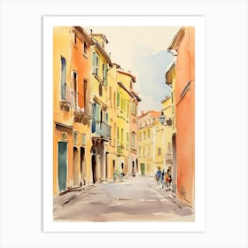Modena, Italy Watercolour Streets 3 Art Print