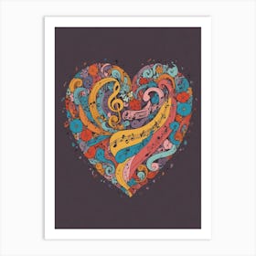 Heart Of Music 6 Art Print