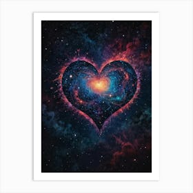 Galaxy Heart Art Print