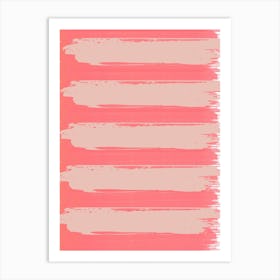 Red And Pink Lines Art Print