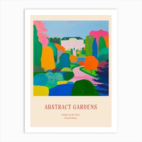 Colourful Gardens Garden Of The Gods Usa 4 Red Poster Art Print