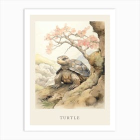 Beatrix Potter Inspired  Animal Watercolour Turtle Art Print