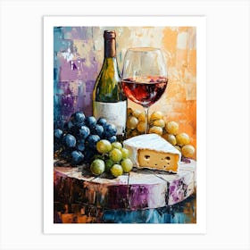 Wine And Cheese Pairing 2 Art Print