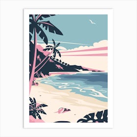 Tropical Beach Poster Art Print