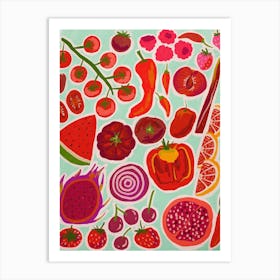 Fruits And Vegetables Art Print