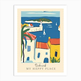 My Happy Place Dubrovnik 3 Travel Poster Art Print