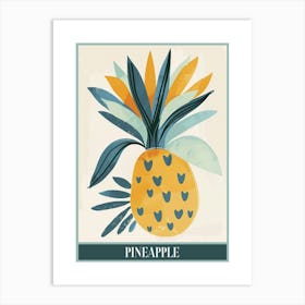 Pineapple Tree Illustration Flat 6 Poster Art Print