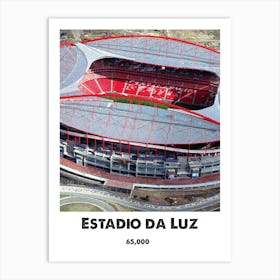 Estadio De Luz, Football, Stadium, Soccer, Art, Wall Print Art Print