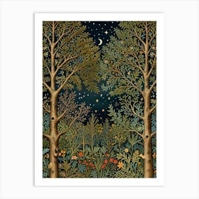 William Morris Night In The Woods 24 Art Print