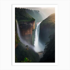 Jog Falls, India Realistic Photograph (1) Art Print