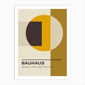 Bauhaus Minimalist Abstract Print 7 Mustard Art Print
