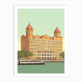 Mumbai India Travel Illustration 1 Art Print