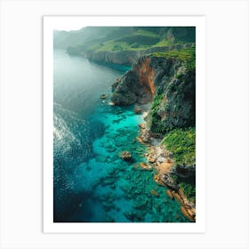 Aerial View Of The Coast 1 Art Print