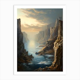 Cliffs And Water Art Print