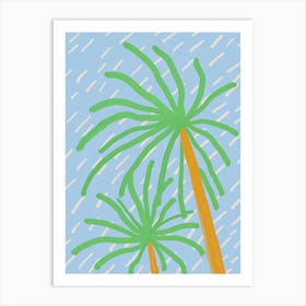 Palm Trees In The Rain Art Print