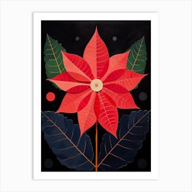 Poinsettia 2 Hilma Af Klint Inspired Flower Illustration Art Print