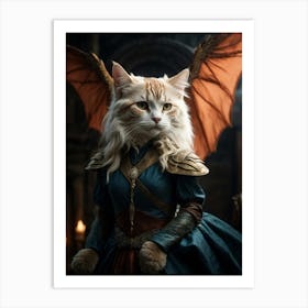 Cat With Wings 1 Art Print