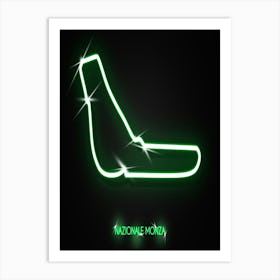 Autodromo Nazionale Monza Italy F1 Track neon Art Print