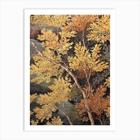 Black Willow 7 Vintage Autumn Tree Print  Art Print