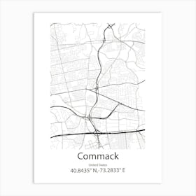 Commack,United States Minimalist Map 1 Art Print