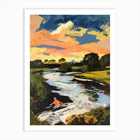 Wild Swimming At River Stou Dorset 4 Art Print