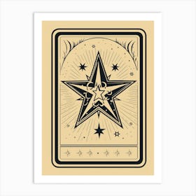 Star Tarot Card Folky Art Print