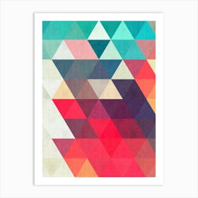 Harmonious composition of triangles 3 Art Print