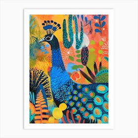 Peacock Fauvism Patterns Art Print