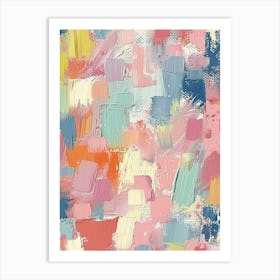 Pastels Impasto Brush Strokes 14 Art Print