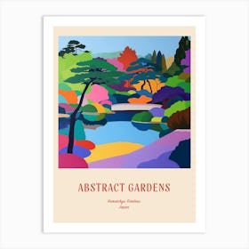 Colourful Gardens Hamarikyu Gardens Japan 2 Red Poster Art Print