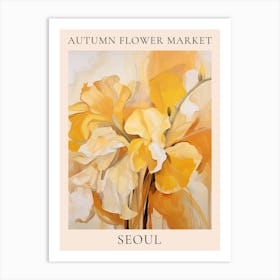 Autumn Flower Market Poster Seoul Art Print