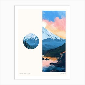 Mount Fuji Japan 5 Cut Out Travel Poster Art Print