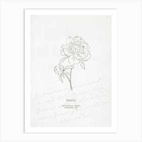 Peony Birth Flower | Antique Art Print