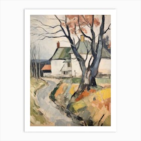 Cottage In The Countryside Painting 9 Art Print