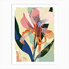 Colourful Flower Illustration Cyclamen 2 Art Print
