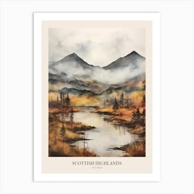 Scottish Highlands Uk Trail Poster Art Print